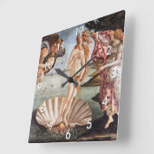 サンドロボッティチェリ誕生オブビーナス スクエア壁時計 (傾斜)