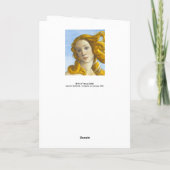 サンドロボッティチェリ – ヴィーナス誕生詳細 カード (裏面)