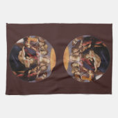 サンドロ・ボッティチェッリの『天使に囲まれた聖母と幼児』 キッチンタオル (横)