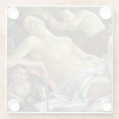 サンドロ・ボッティチェッリ - ヴィーナスとマルス（右側） ガラスコースター (裏面)