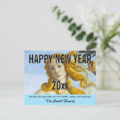 サンドロ・ボッティチェッリ - ヴィーナスの誕生  新年おめでとう ポストカード (スタンド正面)