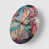 サンドロ・ボッティチェッリ-金星の誕生-ファインアート ラウンド壁時計 (傾斜)