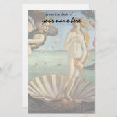 サンドロ・ボッティチェリによる金星の誕生 便箋 (正面/裏面)