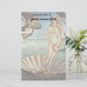 サンドロ・ボッティチェリによる金星の誕生 便箋 (スタンド正面)