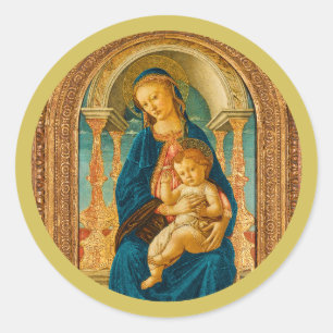 サンドロ・ボッティチェリマドンナと子c 1470 ラウンドシール