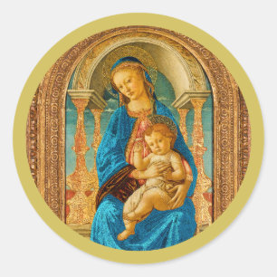 サンドロ・ボッティチェリマドンナと子c 1470 ラウンドシール