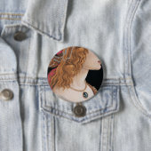 サンドロ・ボッティチェリ女性のポートレートを理想化 缶バッジ (インサイチュ)