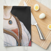 サンドロ・ボッティチェリ – シモネッタ・ヴェスプッチポートレート キッチンタオル (四つ折り)