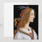 サンドロ・ボッティチェリ – シモネッタ・ヴェスプッチポートレート サンキューカード (正面/裏面)