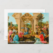 サンドロ・ボッティチェリ、マギの休日の崇拝 シーズンポストカード (正面/裏面)