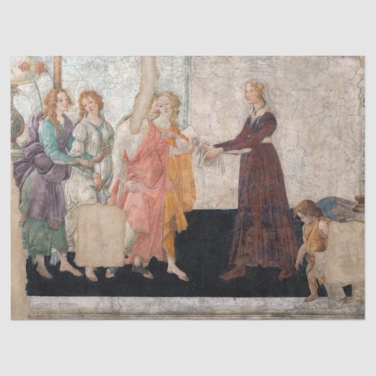 サンドロ・ボッティチェリ – ヴィーナスと三美神 薄葉紙 (正面)