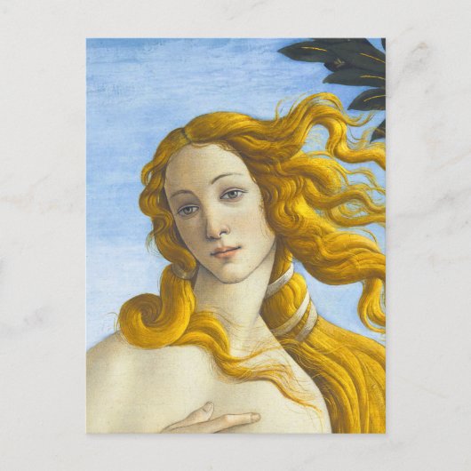 サンドロ・ボッティチェリ – ヴィーナス誕生クローズアップ ポストカード (正面)