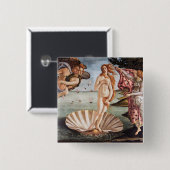サンドロ・ボッティチェリ – ヴィーナス誕生 缶バッジ (正面&裏面)