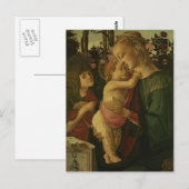 サンドロ・ボッティチェリ:聖なるマドンナと子 ポストカード (正面/裏面)