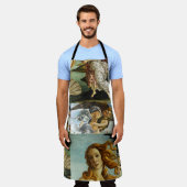 サンドロ・ボッティチェリ「金星の誕生 – コラージュ」 エプロン (着用した状態)