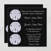 サンド結婚ル(白黒)カスタマイズ可能 招待状 (正面/裏面)