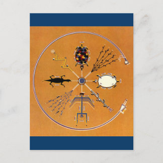 サンド絵画先住民アメリカ部族 ポストカード