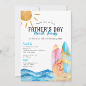サンド サン & サーフ ファン ファーザーズデー ビーチパーティー 招待状 (正面)