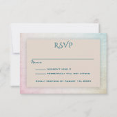 サンド タン シンプル 出席 RSVP (正面)