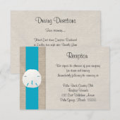 サンド・ダラー・ビーチ・ウェディング・レセプション・カード マルブ エンクロージャーカード (正面/裏面)