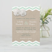 サンド ドル & シェブロン 結婚式招待状 招待状 (スタンド正面)