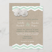 サンド ドル & シェブロン 結婚式招待状 招待状 (正面/裏面)