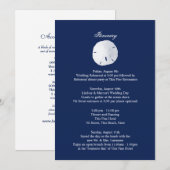 サンド・ドル ネイビーブルー ウェディング 予定表 プログラム (正面/裏面)