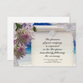 サンド ドル & ライス トロピカル レセプション カード (正面/裏面)