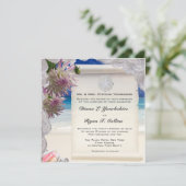 サンド・ドル＆レース　トロピカル　インビテーション 招待状 (スタンド正面)