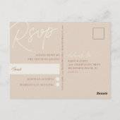 サンド |透かし料理の選択RSVP ポストカード (裏面)