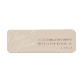 サンド |透かし結婚の差出人住所 ラベル (正面)