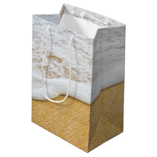 サンドnサーフウェルカムディスティネーションウェディング紙バッグ ミディアムペーパーバッグ (裏面アングル)