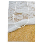 サンドnサーフウェルカムディスティネーションウェディング紙バッグ ミディアムペーパーバッグ (裏面)