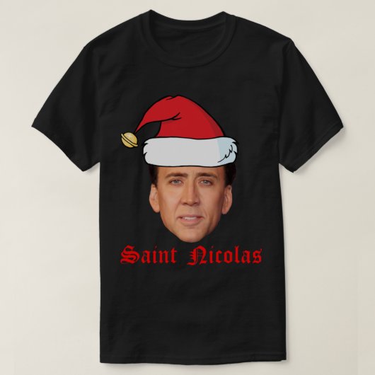 サンニコラスカージクリスマスカード Tシャツ (デザイン正面)