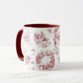 サンニコラスクリスマスカントリーフランスのレッドトワール マグカップ (正面左)