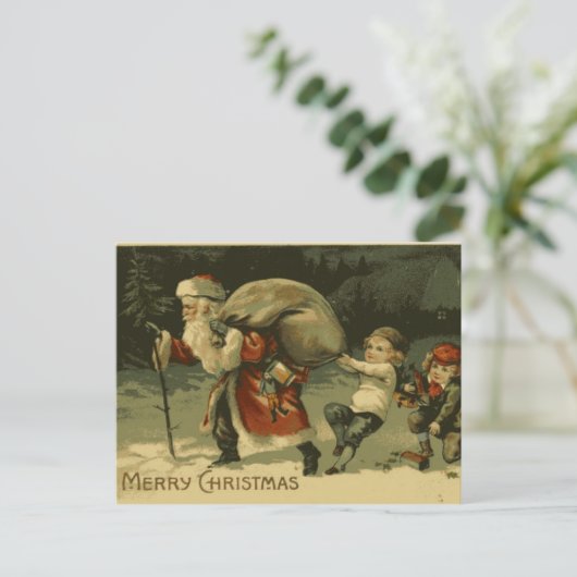 サンニックと子供向けヴィンテージクリスマスポストカード シーズンポストカード (スタンド正面)