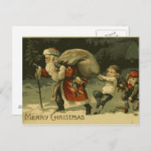 サンニックと子供向けヴィンテージクリスマスポストカード シーズンポストカード (正面/裏面)