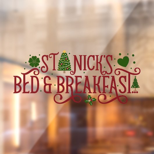 サンニックのベッドブレックファストクリスマスビジネス ウィンドウサイン (シート2)