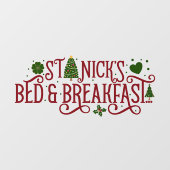 サンニックのベッドブレックファストクリスマスビジネス ウィンドウサイン (シート)