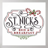 サンニックのベッドブレックファーストクリスマス ポスター (正面)