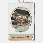 サンニング・シーライオンズ(サンフランシスコ) シルバープレートバナーオーナメント (左)