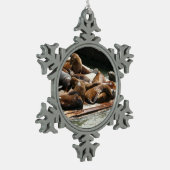 サンニング・シーライオンズ(サンフランシスコ) スノーフレークピューターオーナメント (左)