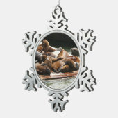 サンニング・シーライオンズ(サンフランシスコ) スノーフレークピューターオーナメント (右)