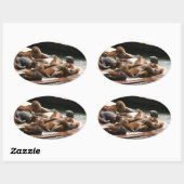 サンニング・シーライオンズ(サンフランシスコ) 楕円形シール (シート)