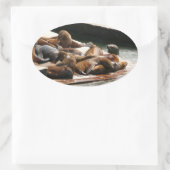 サンニング・シーライオンズ(サンフランシスコ) 楕円形シール (バッグ)