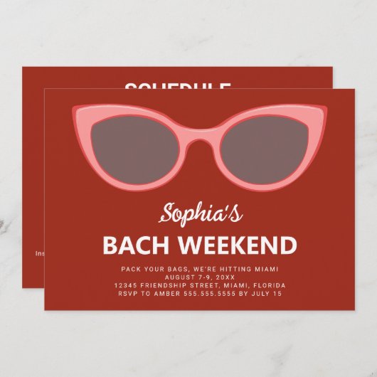 サンニービーチバチェロレッテウィークエンド 招待状 (正面/裏面)