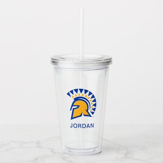 サンノゼの国家Spartans アクリルタンブラー (正面)