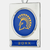 サンノゼの国家Spartans シルバープレートバナーオーナメント (左)