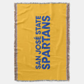 サンノゼの国家Spartans Wordmark スローブランケット (正面縦)