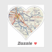 サンノゼの地図 シール (シート)